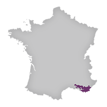 Винодельческий регион Банджоль на карте Франции