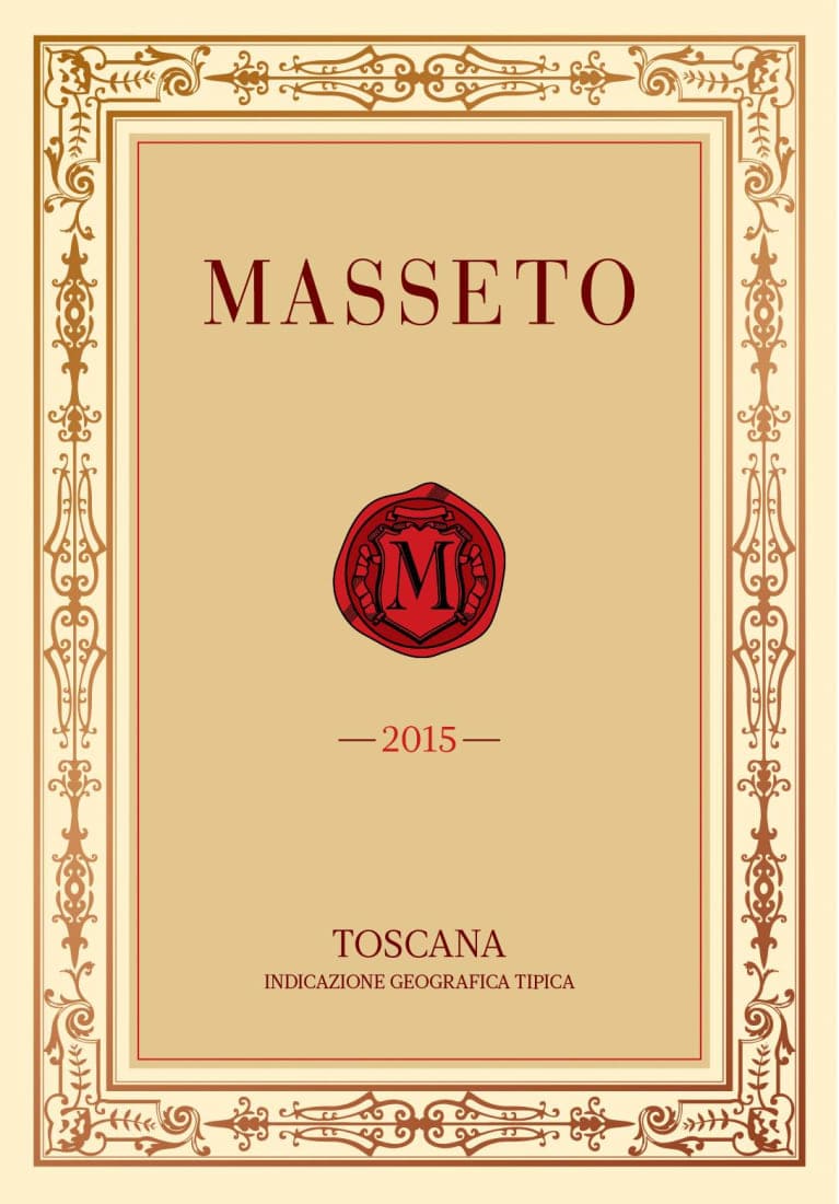 Этикетка вина Массето
