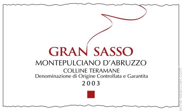 Этикетка вина Montepulciano d'Abruzzo Colline Teramane