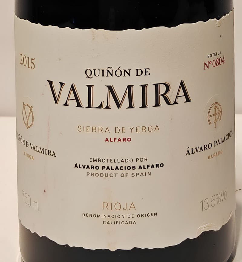 Этикетка вина Valmira Rioja Этикетка вина Valmira Rioja